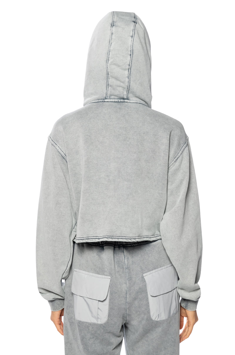 OFF DUTY POCKET DETAIL SWEATSHIRT
