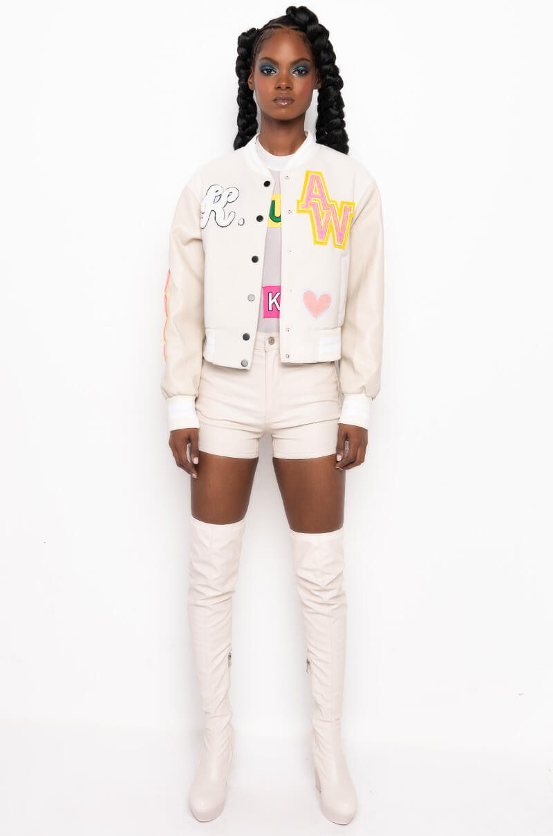 OKAY TONAL VARSITY BOMBER