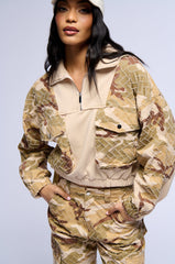 ON DUTY LONG SLEEVE CAMO PRINT SWEATSHIRT