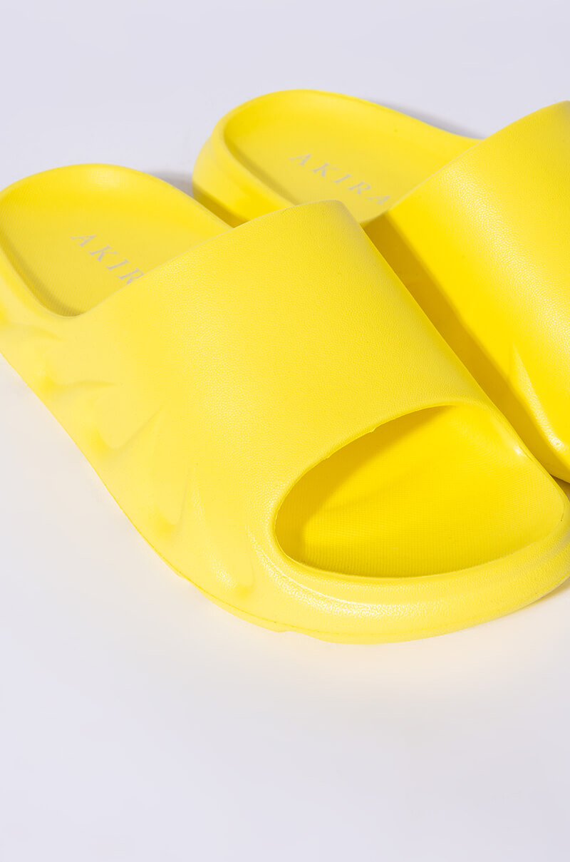 ONLY IN MY DREAMS FLAT SANDAL IN YELLOW