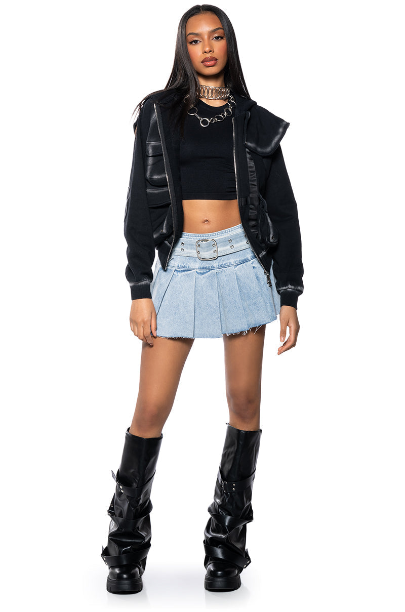 OUT OF THIS WORLD LONG SLEEVE ZIP UP HOODIE