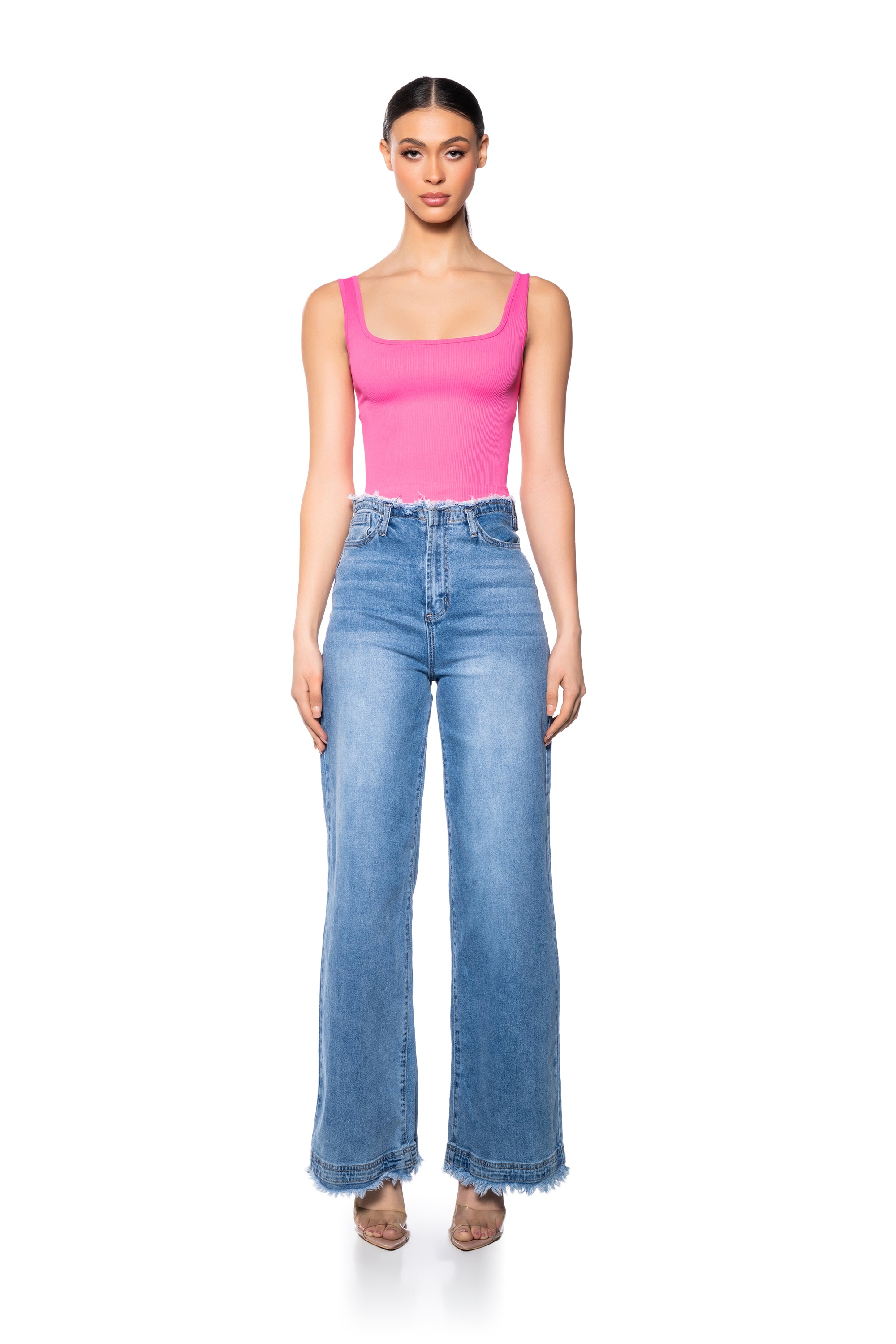 PAXTON SEAMLESS SQUARE NECK SLEEVELESS BODYSUIT