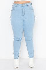 PEEK-A-BOOTY SKINNY JEANS