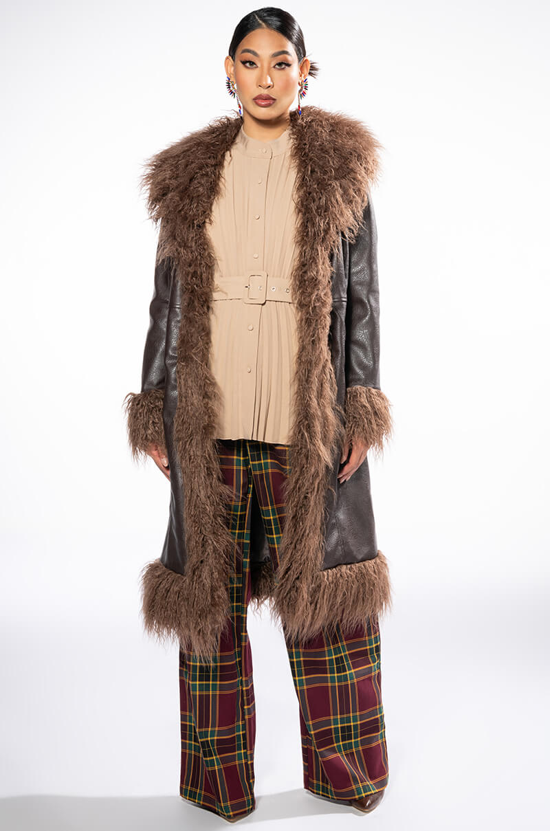 PENNY LANE SHAGGY TRENCH COAT