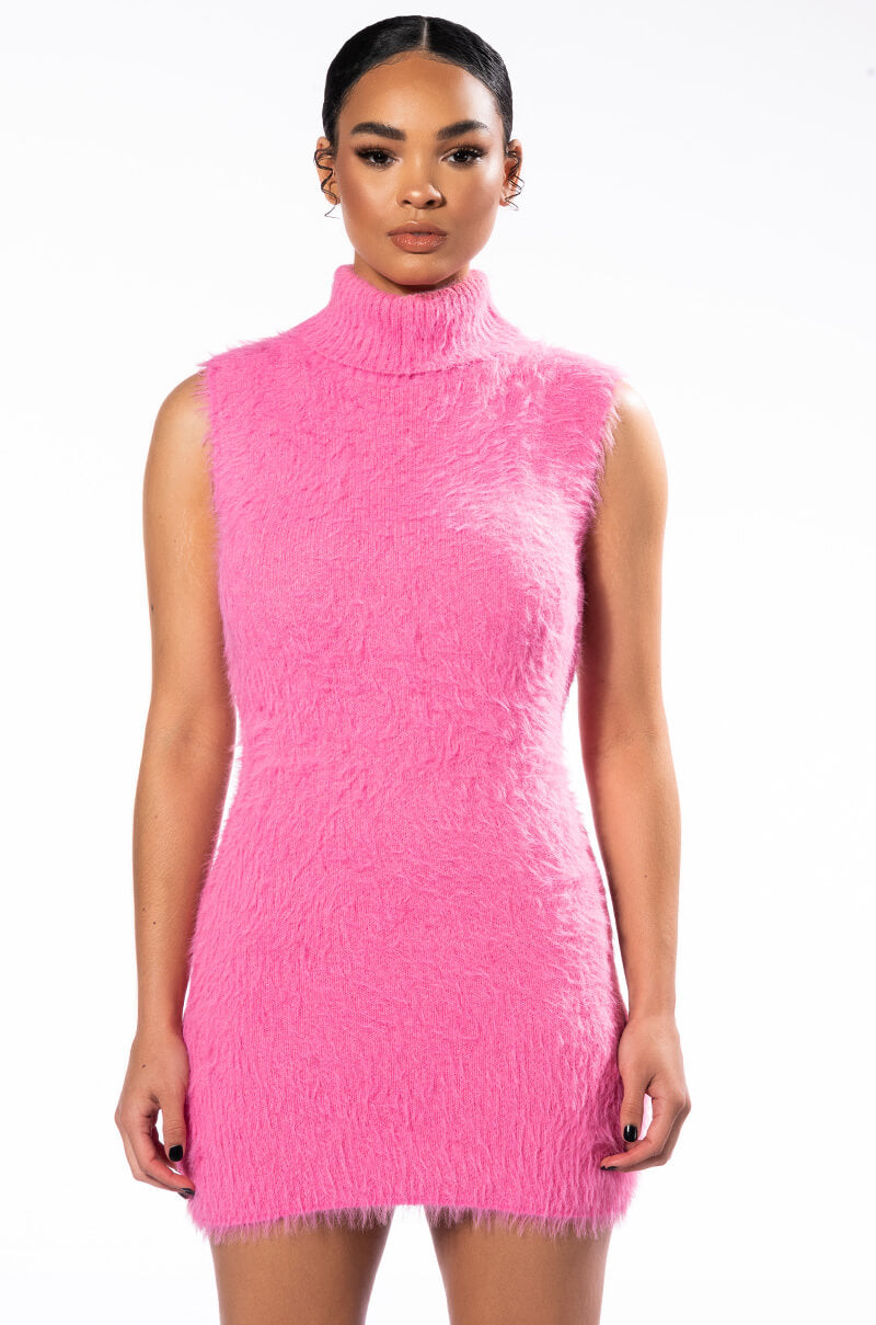 PINKY PROMISE SOFT KNIT MINI DRESS