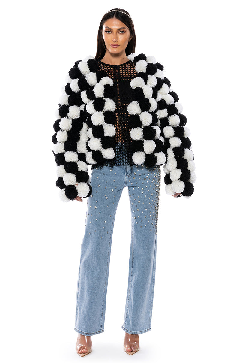 POM POM CARDIGAN