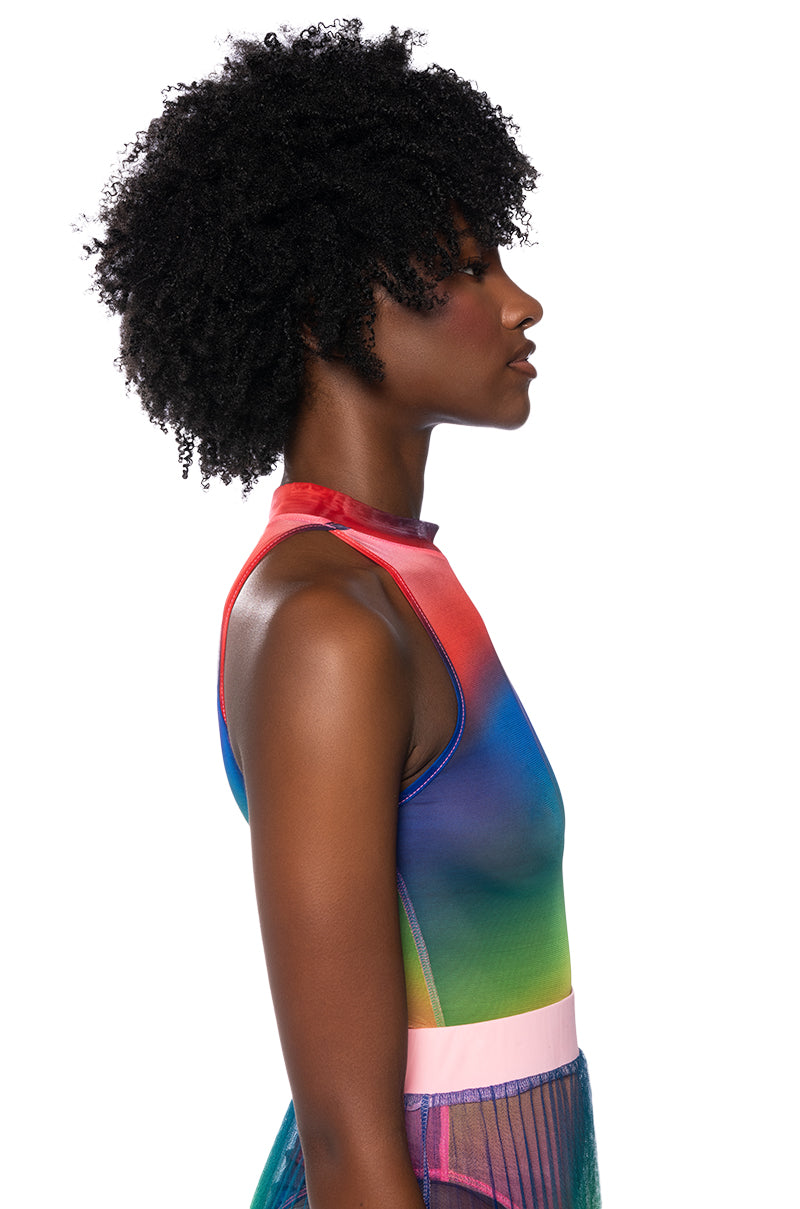 PRIDE EFFECT SLEEVELESS BODYSUIT