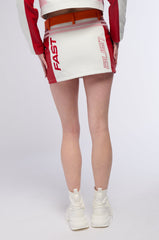 PRO LEAGUE FAUX LEATHER MINI SKIRT