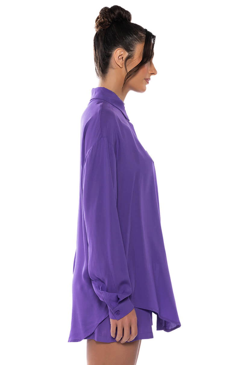 PURPLE RAIN BUTTON DOWN