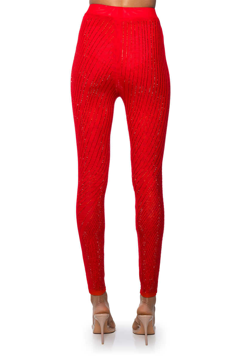 QUEEN OF LOVE RHINESTONE LEGGING