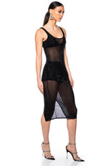 QUINN SHEER EMBELLISHED MAXI DRESS