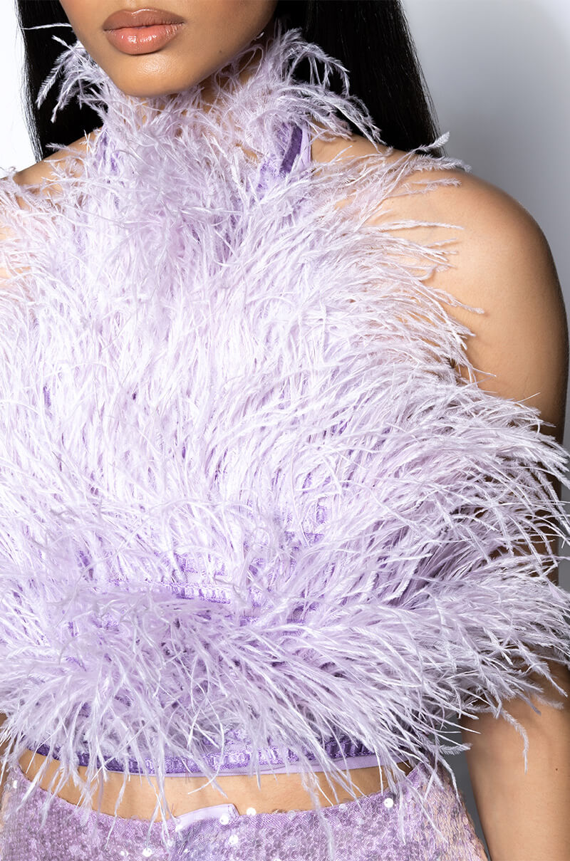 REAL OSTRICH FEATHER TOP