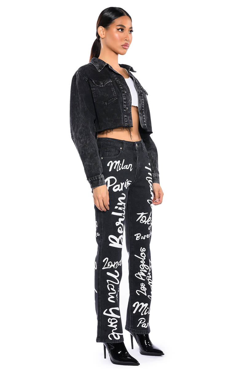 REPRESENT HIGH RISE STRAIGHT LEG JEAN
