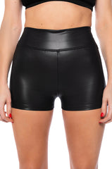 RIO HIGH RISE SUPER STRECH BOOTY SHORTS IN BLACK