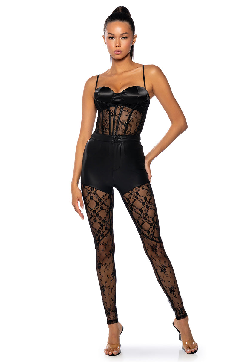 NOT NICE STRAPPY LACE CORSET